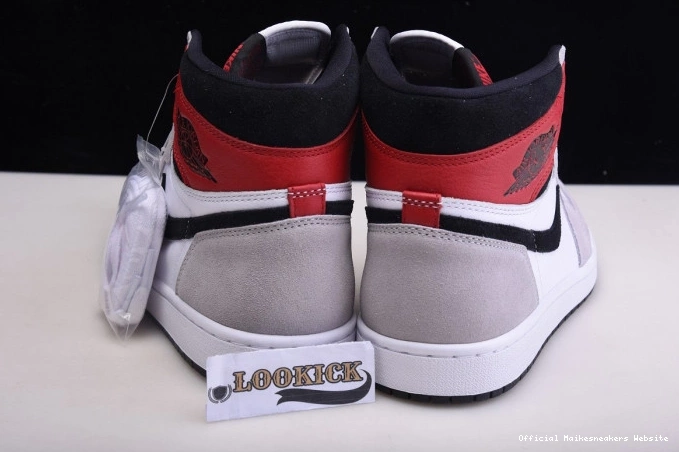Official Maikesneakers OG Smoke 1 Jordan High 555088-126 Light Air Grey 0701